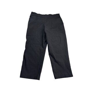 Time And Tru Black Capri Pull On Pants M (8-10) Cotton Blend Womens